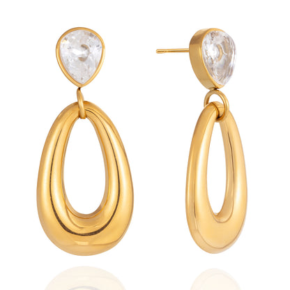 Teardrop Crystal Statement Earrings