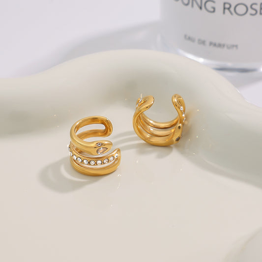 Serenya CZ Wrap Cuff Earrings