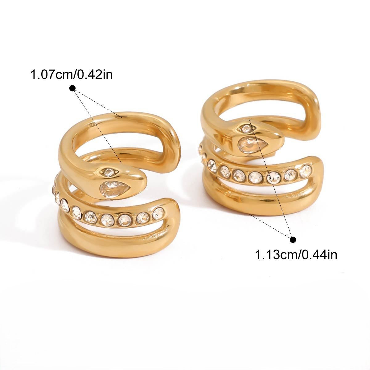 Serenya CZ Wrap Cuff Earrings