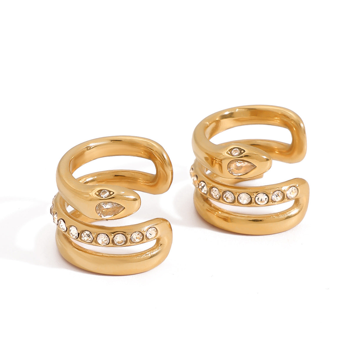 Serenya CZ Wrap Cuff Earrings