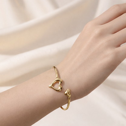 Amora Twin Heart Cuff