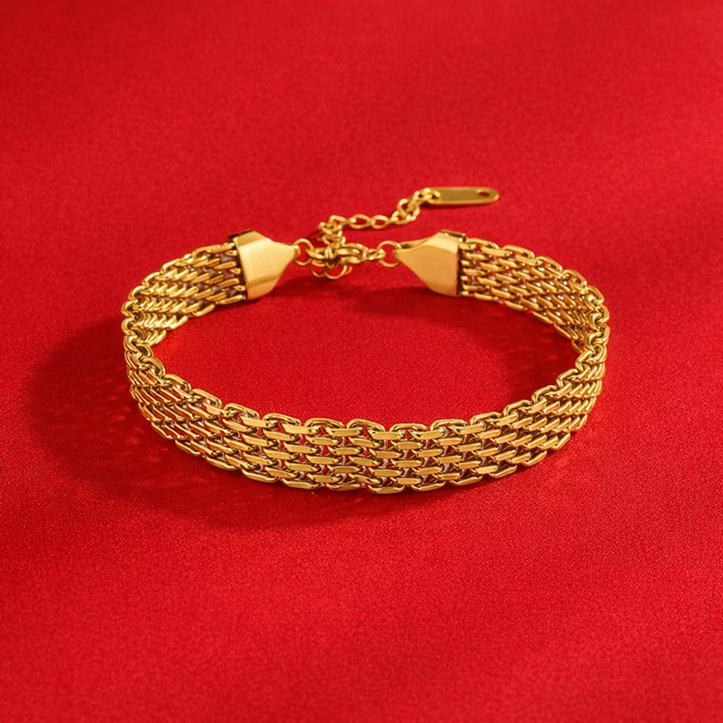 Gold-Plated Multi-Link Chain Bracelet