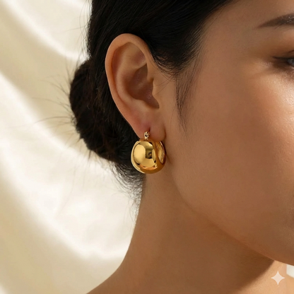 Ball Hoop Earrings