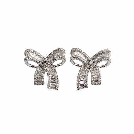 Luxury Bow-Knot Crystal Stud Earrings